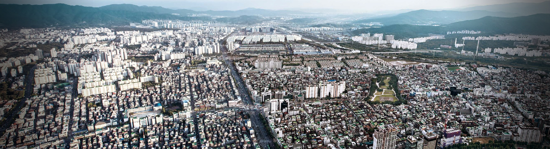 남 : 남한산성, 성남 방향 전경